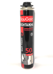 Піна монтажна професійна всесезонна BauGold 50 л 750 мл